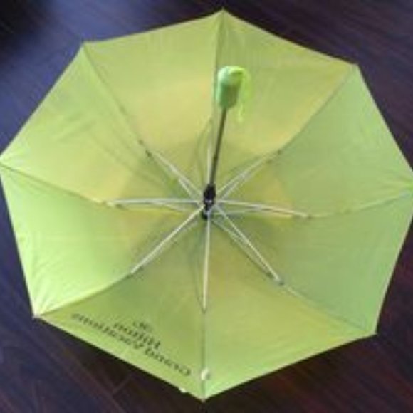 Green Folding Umbrella with Hilton Grand Vacation Logo - Picture 3 of 3